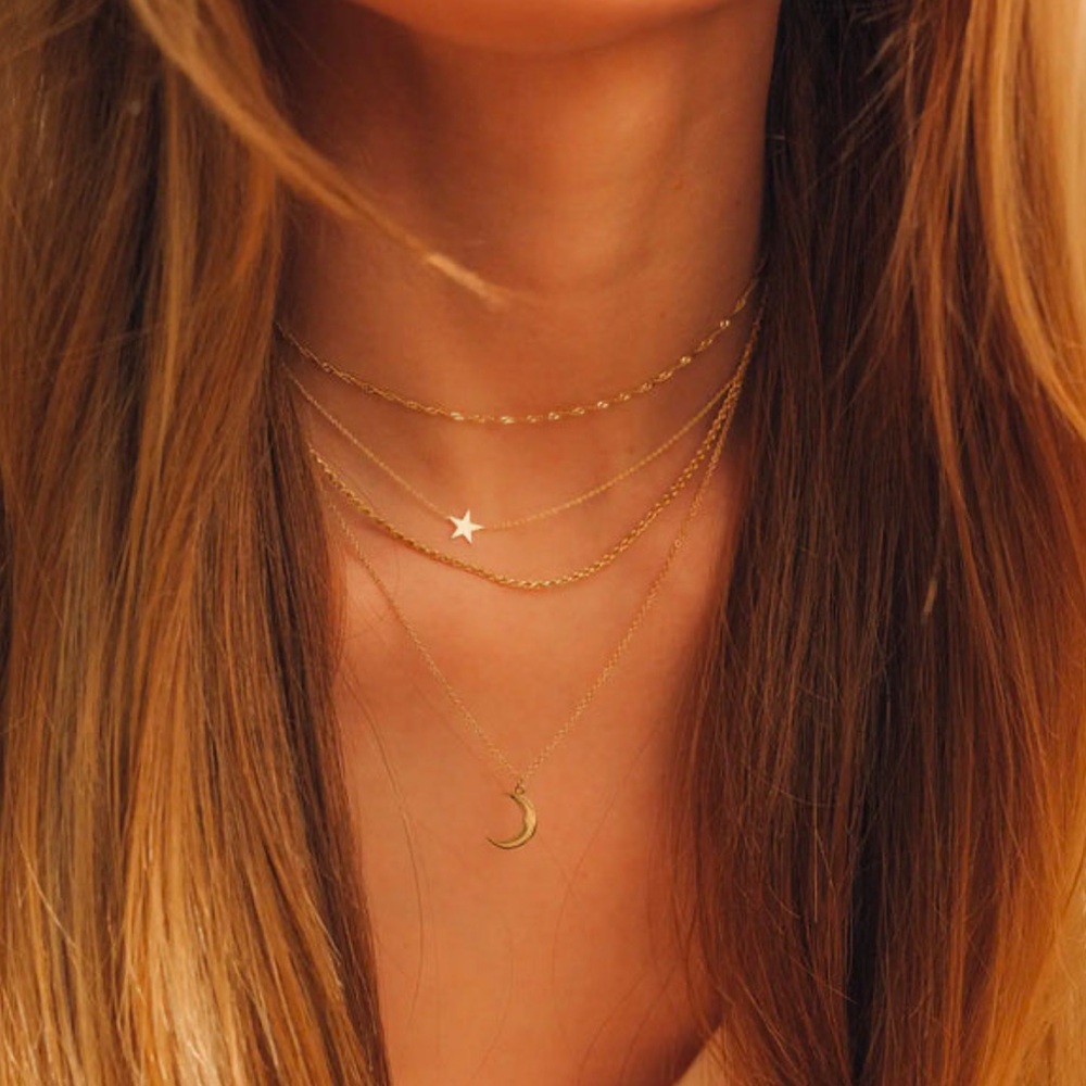 Bluboho Twisted Chain Necklace 10k Gold - Picture 7 of 7